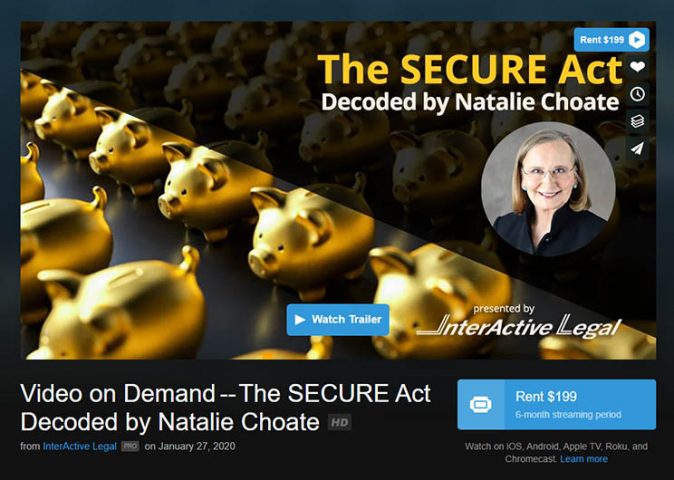 The Secure Act Decoded
